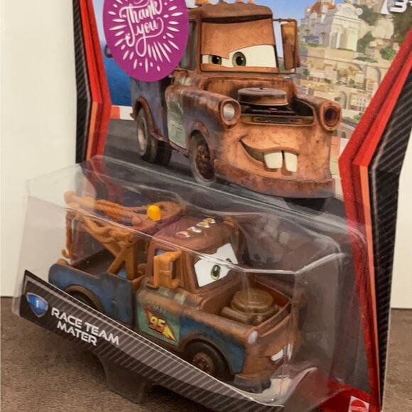 Disney Pixar 2010 Cars Movie Race Team Mater Tow Truck Toy - Picture 4 of 5